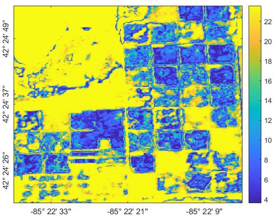 Machine Learning-Based Estimation of Canopy Chlorophyll Content in Crops from Multiple Satellite Images with Various Spatial Resolutions